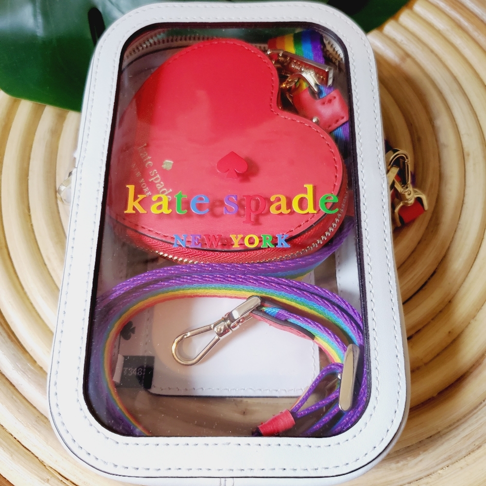 🆕 North south phone crossbody with heart coin purse crossbody pride rainbow